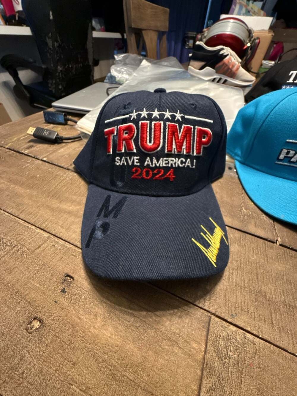 Trump Save America 2024 Embroidered Hat Navy Blue
